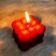 Handcrafted Soy Wax Red Bubble Candle Set of 2